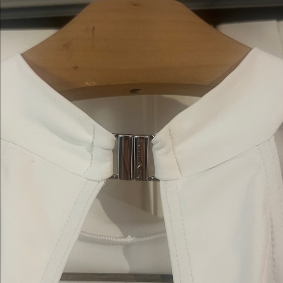 $311 SHAN Women's White Solid Intemporel High Neck One Piece Swimsuit Size 14 - Picture 5 of 8